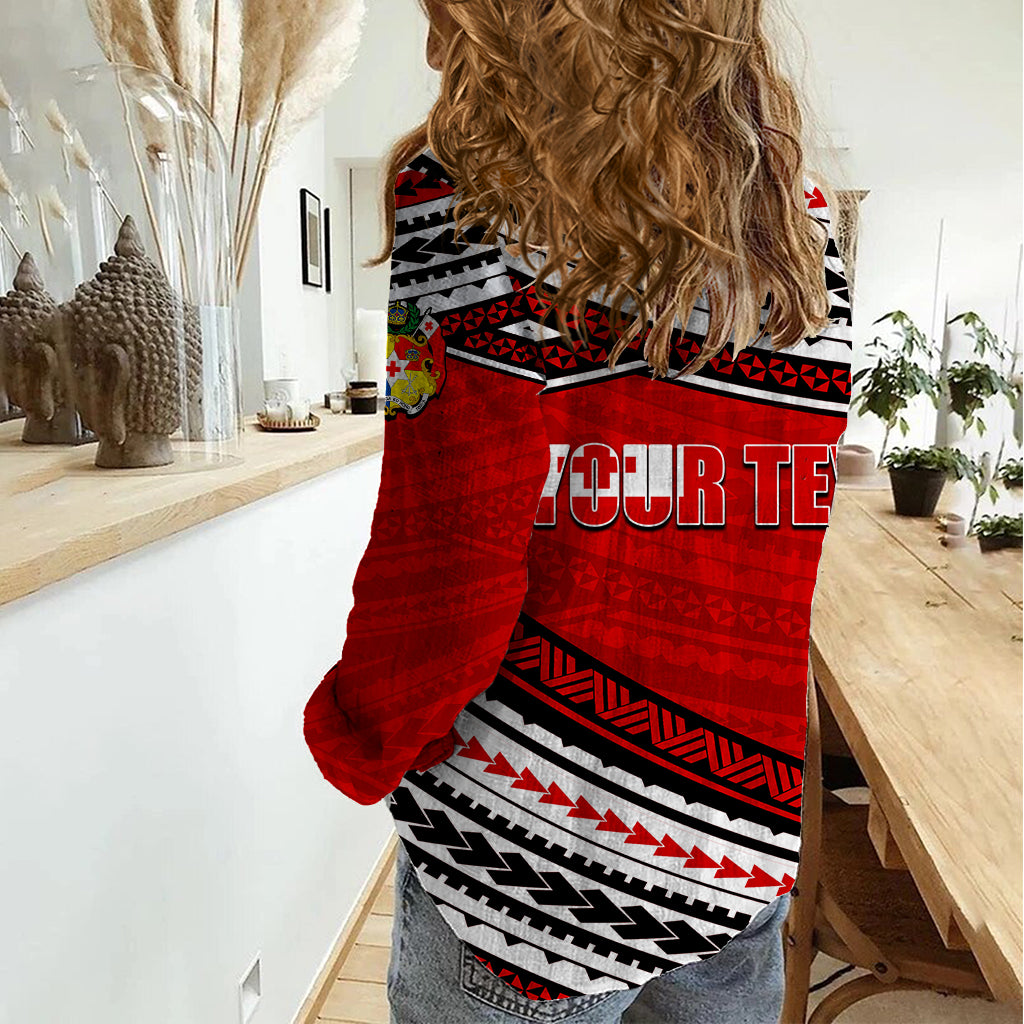 (Custom Personalised) Happy Fathers Day Tonga Women Casual Shirt I Love You Dad LT6 - Wonder Print Shop