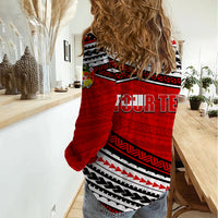 (Custom Personalised) Happy Fathers Day Tonga Women Casual Shirt I Love You Dad LT6 - Wonder Print Shop