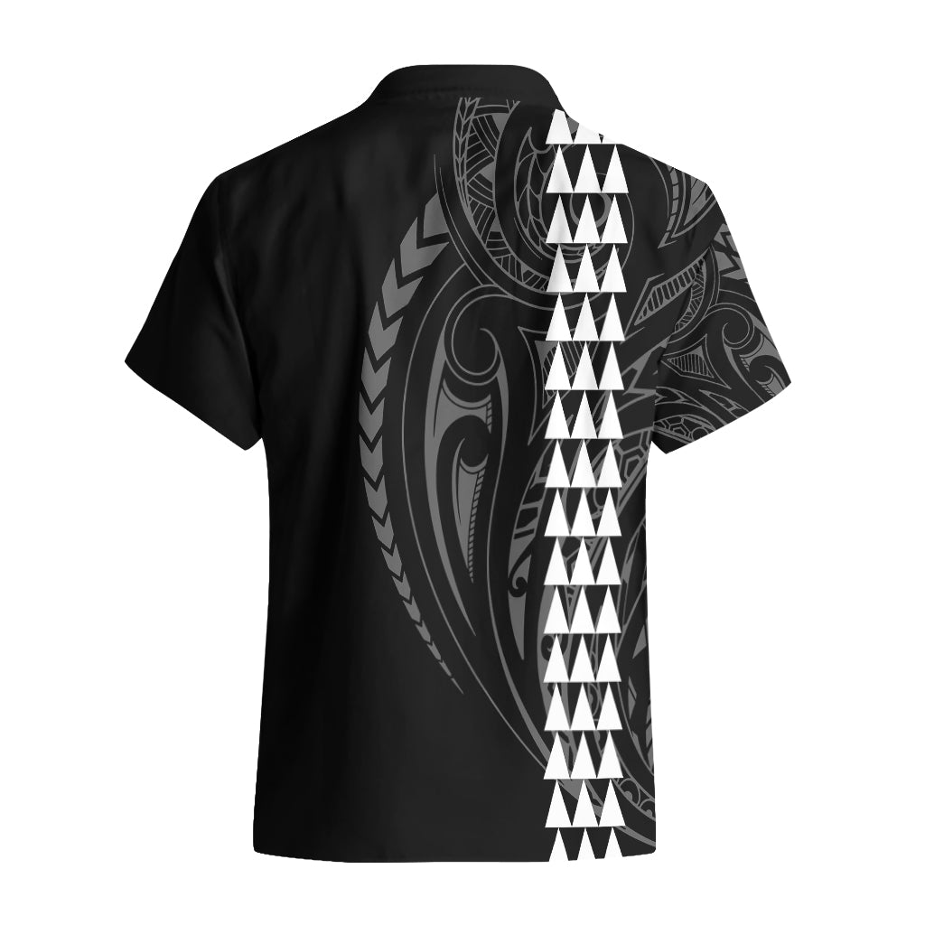 Polynesian Hawaiian Shirt Hawaiian Warrior and Aloha Girl With Hammerhead Shark Tattoos White LT6 - Wonder Print Shop