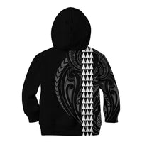 Polynesian Kid Hoodie Hawaiian Warrior and Aloha Girl With Hammerhead Shark Tattoos White LT6 - Wonder Print Shop