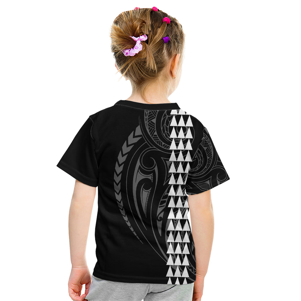 Polynesian Kid T Shirt Hawaiian Warrior and Aloha Girl With Hammerhead Shark Tattoos White LT6 - Wonder Print Shop