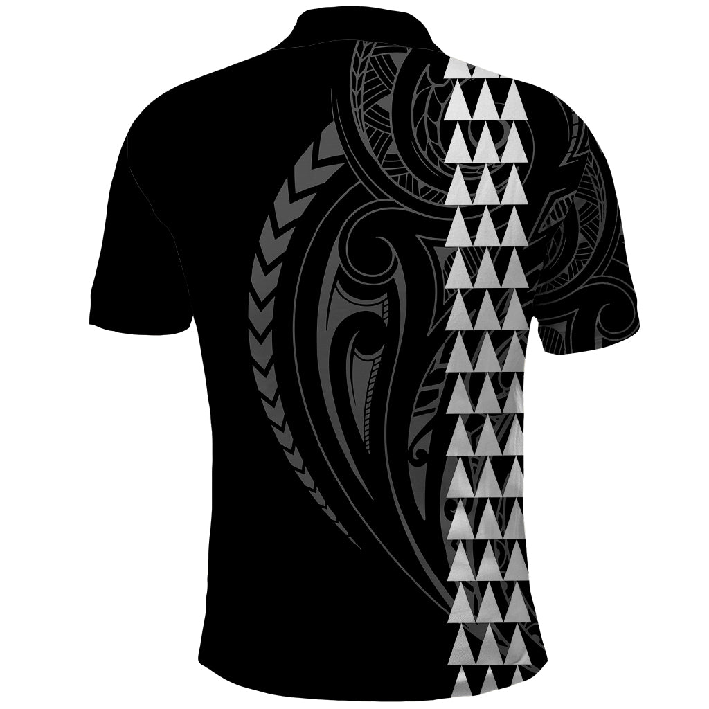 Polynesian Polo Shirt Hawaiian Warrior and Aloha Girl With Hammerhead Shark Tattoos White LT6 - Wonder Print Shop