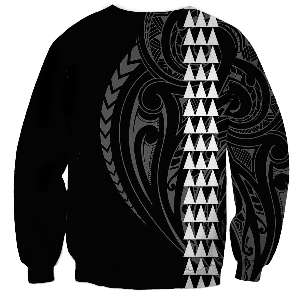 Polynesian Sweatshirt Hawaiian Warrior and Aloha Girl With Hammerhead Shark Tattoos White LT6 - Wonder Print Shop