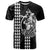 Polynesian T Shirt Hawaiian Warrior and Aloha Girl With Hammerhead Shark Tattoos White LT6 - Wonder Print Shop