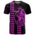 Polynesian T Shirt Hawaiian Warrior and Aloha Girl With Hammerhead Shark Tattoos Purple LT6 - Wonder Print Shop