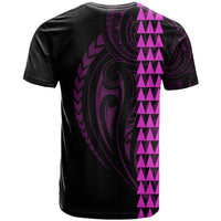 Polynesian T Shirt Hawaiian Warrior and Aloha Girl With Hammerhead Shark Tattoos Purple LT6 - Wonder Print Shop