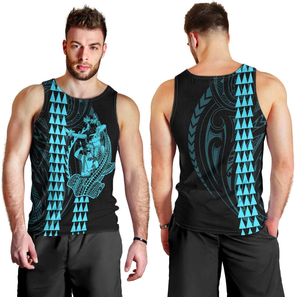 polynesian-men-tank-top-hawaiian-warrior-and-aloha-girl-with-hammerhead-shark-tattoos-light-blue