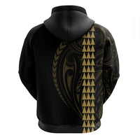 Polynesian Hoodie Hawaiian Warrior and Aloha Girl With Hammerhead Shark Tattoos Gold LT6 - Wonder Print Shop