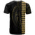 Polynesian T Shirt Hawaiian Warrior and Aloha Girl With Hammerhead Shark Tattoos Gold LT6 - Wonder Print Shop