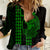 Polynesian Women Casual Shirt Hawaiian Warrior and Aloha Girl With Hammerhead Shark Tattoos Green LT6 - Wonder Print Shop