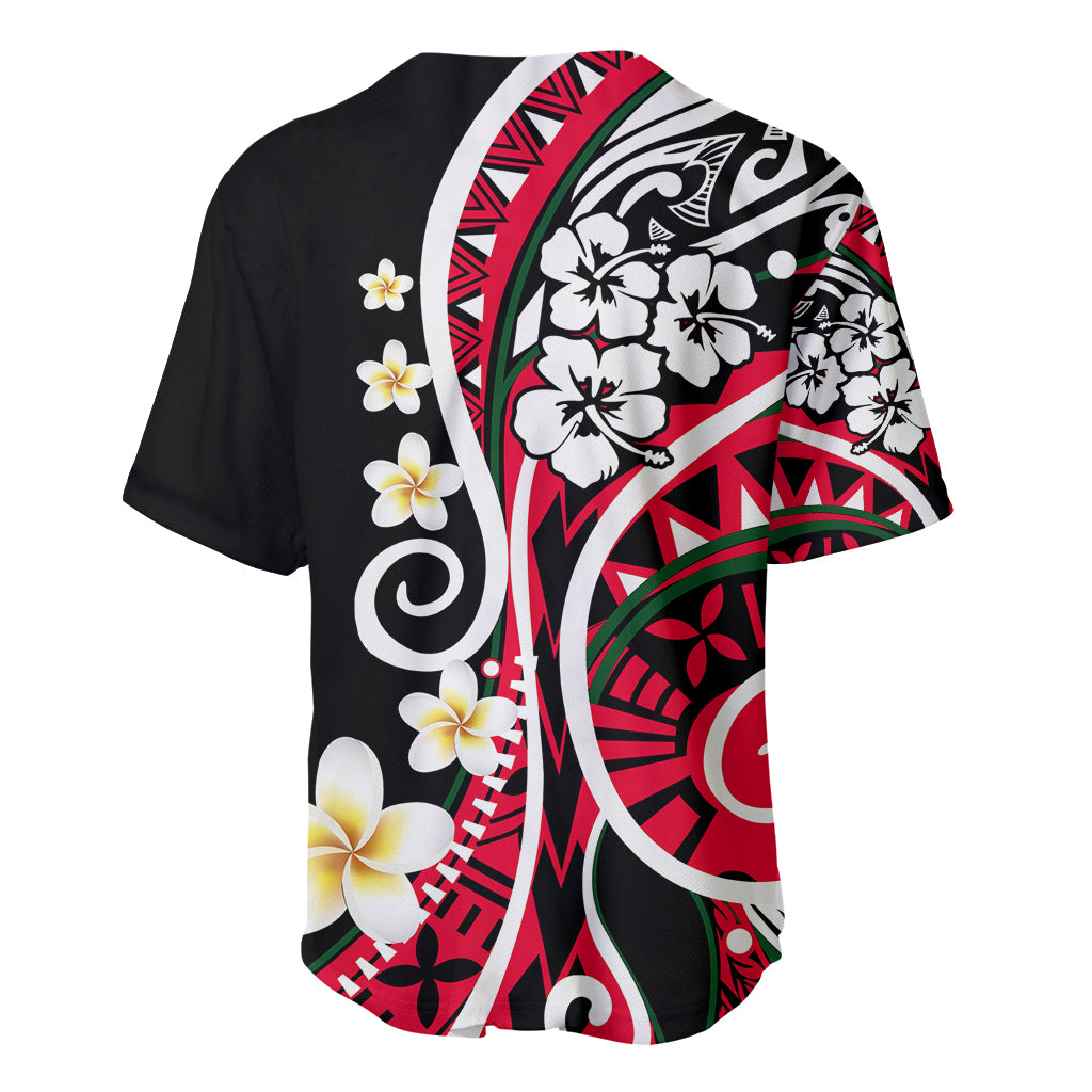 Plumeria Polynesian Baseball Jersey Trending Red LT6 - Wonder Print Shop