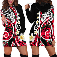 Plumeria Polynesian Hoodie Dress Trending Red LT6 - Wonder Print Shop