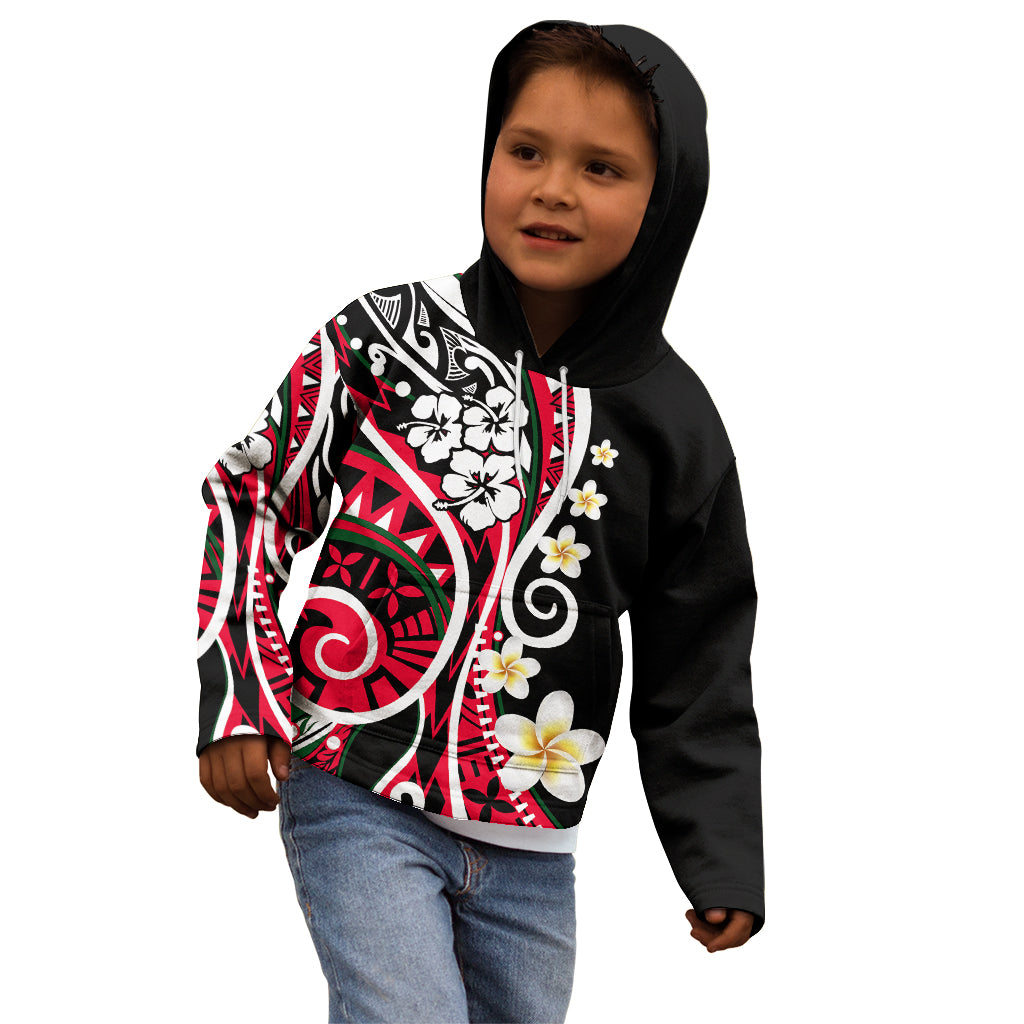 Plumeria Polynesian Kid Hoodie Trending Red LT6 - Wonder Print Shop