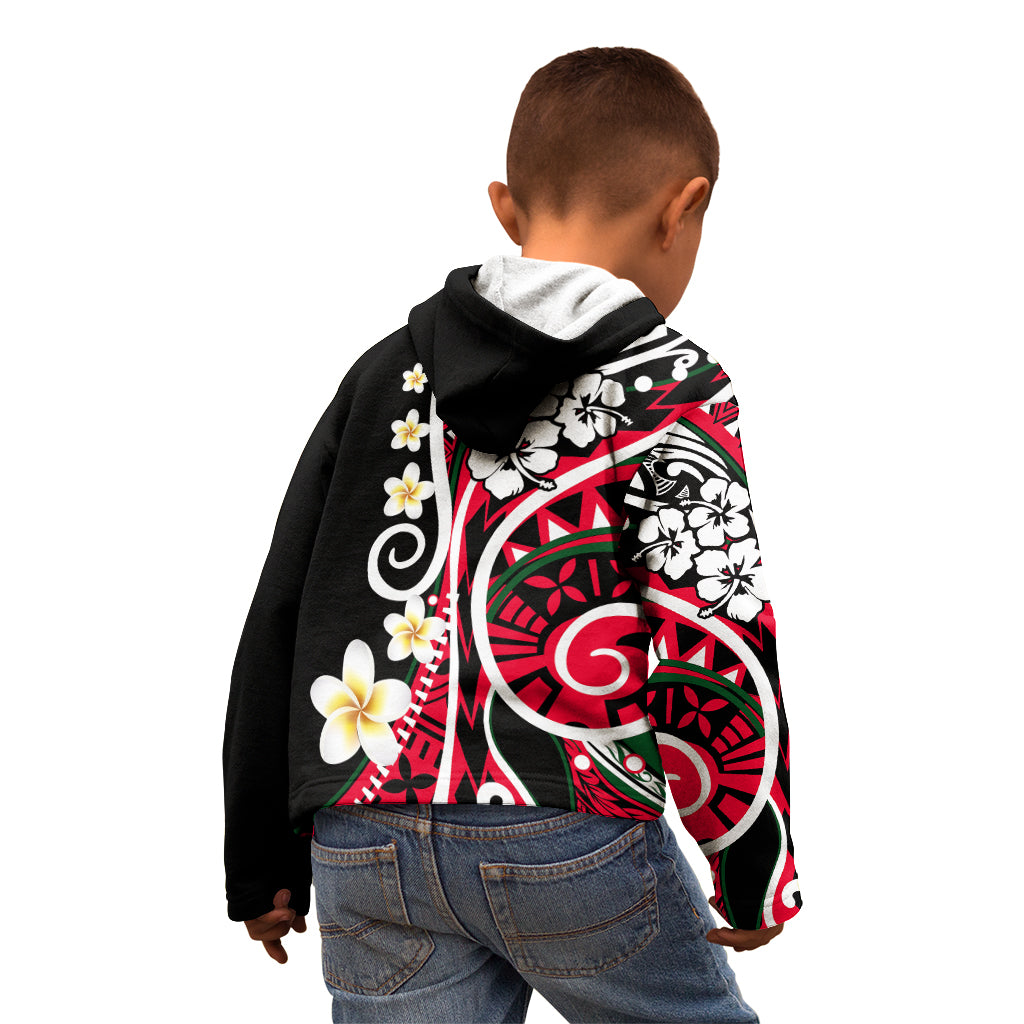 Plumeria Polynesian Kid Hoodie Trending Red LT6 - Wonder Print Shop