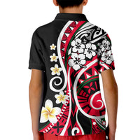 Plumeria Polynesian Kid Polo Shirt Trending Red LT6 - Wonder Print Shop