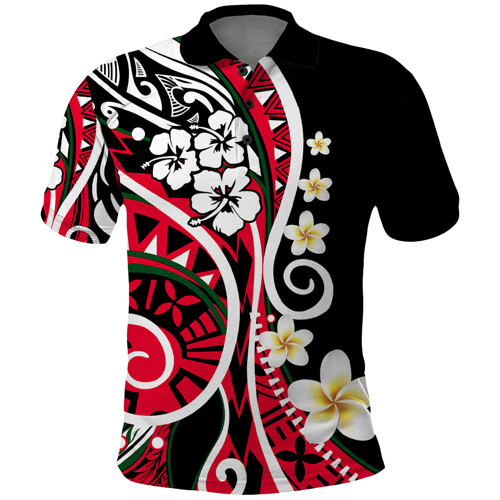 Plumeria Polynesian Polo Shirt Trending Red LT6 - Wonder Print Shop