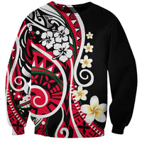 Plumeria Polynesian Sweatshirt Trending Red LT6 - Wonder Print Shop