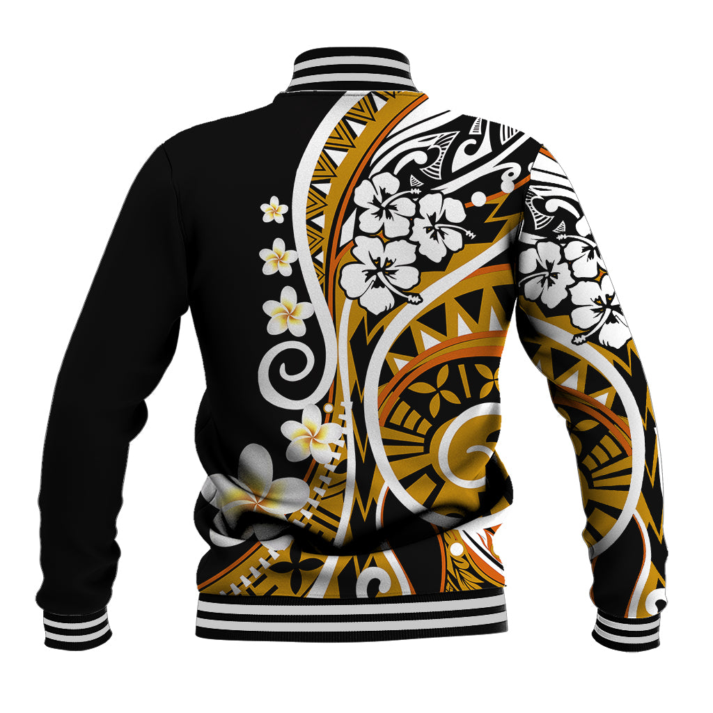 Plumeria Polynesian Baseball Jacket Trending Gold LT6 - Wonder Print Shop