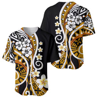 Plumeria Polynesian Baseball Jersey Trending Gold LT6 - Wonder Print Shop
