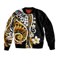 Plumeria Polynesian Bomber Jacket Trending Gold LT6 - Wonder Print Shop
