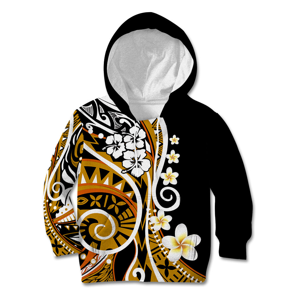 Plumeria Polynesian Kid Hoodie Trending Gold LT6 - Wonder Print Shop