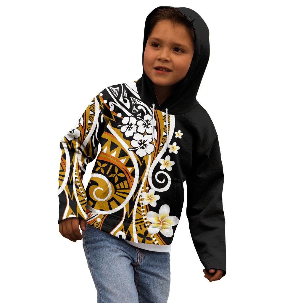 Plumeria Polynesian Kid Hoodie Trending Gold LT6 - Wonder Print Shop