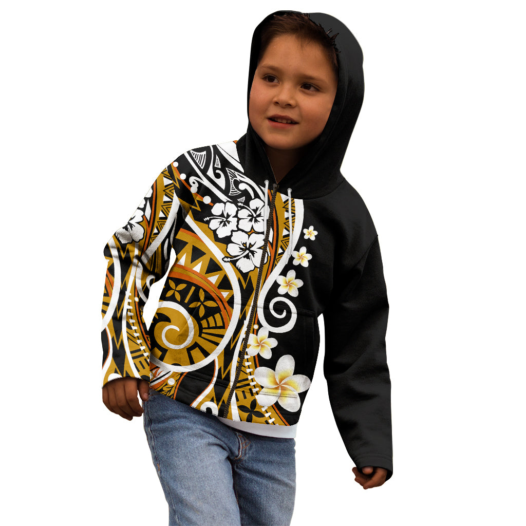 Plumeria Polynesian Kid Hoodie Trending Gold LT6 - Wonder Print Shop