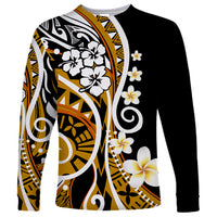 Plumeria Polynesian Long Sleeve Shirt Trending Gold LT6 - Wonder Print Shop