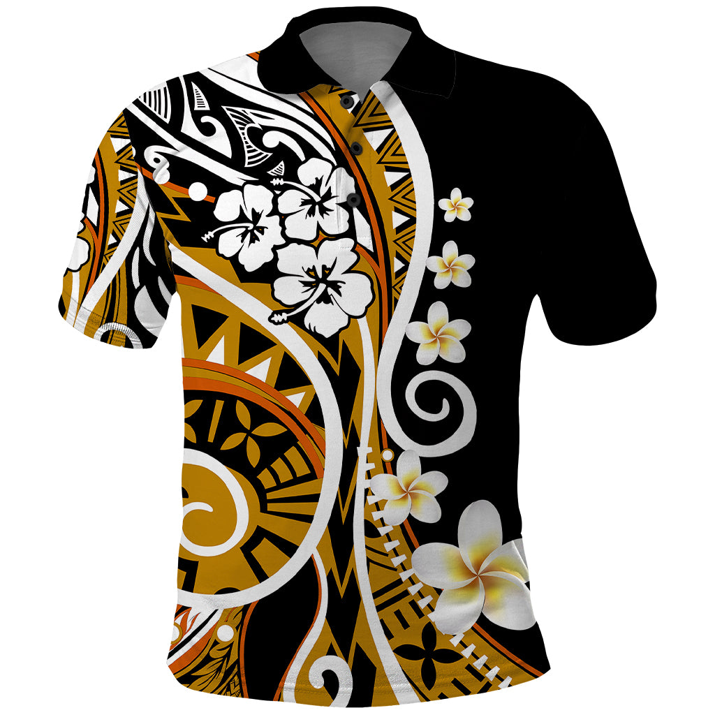 Plumeria Polynesian Polo Shirt Trending Gold LT6 - Wonder Print Shop
