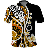 Plumeria Polynesian Polo Shirt Trending Gold LT6 - Wonder Print Shop