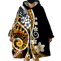 Plumeria Polynesian Wearable Blanket Hoodie Trending Gold LT6 - Wonder Print Shop