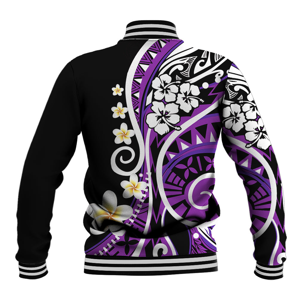 Plumeria Polynesian Baseball Jacket Trending Purple LT6 - Wonder Print Shop