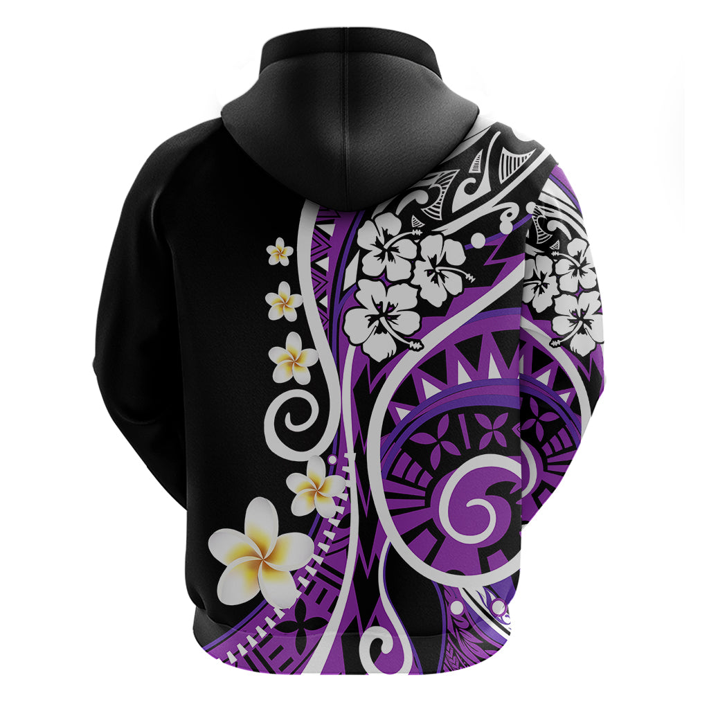 Plumeria Polynesian Hoodie Trending Purple LT6 - Wonder Print Shop