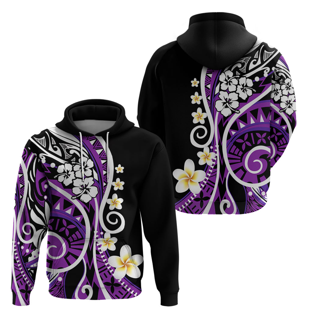 Plumeria Polynesian Hoodie Trending Purple LT6 - Wonder Print Shop