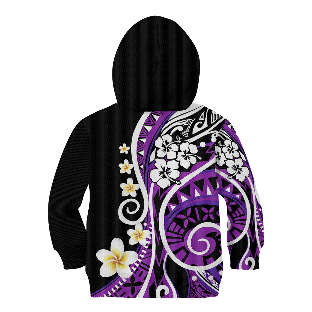 Plumeria Polynesian Kid Hoodie Trending Purple LT6 - Wonder Print Shop