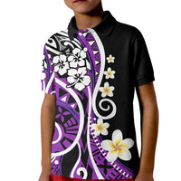 Plumeria Polynesian Kid Polo Shirt Trending Purple LT6 - Wonder Print Shop