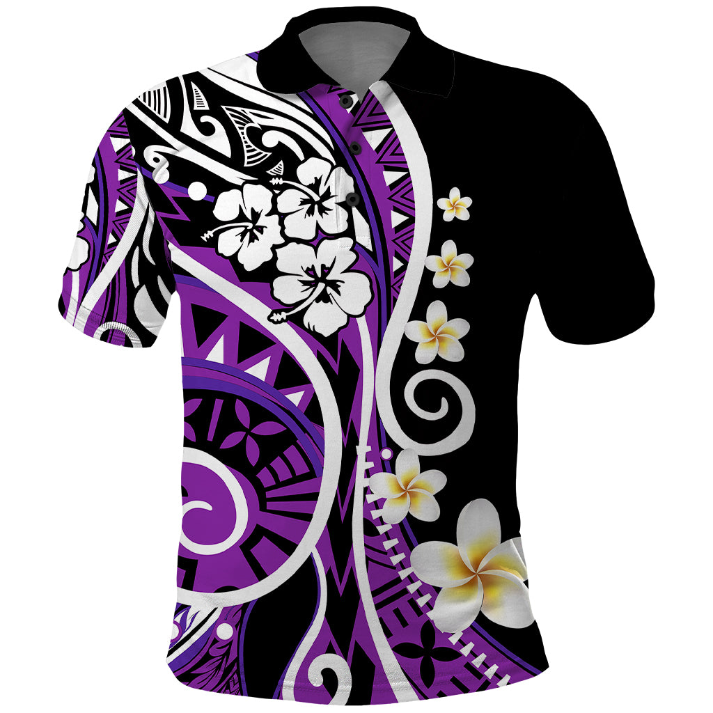 Plumeria Polynesian Polo Shirt Trending Purple LT6 - Wonder Print Shop