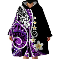 Plumeria Polynesian Wearable Blanket Hoodie Trending Purple LT6 - Wonder Print Shop