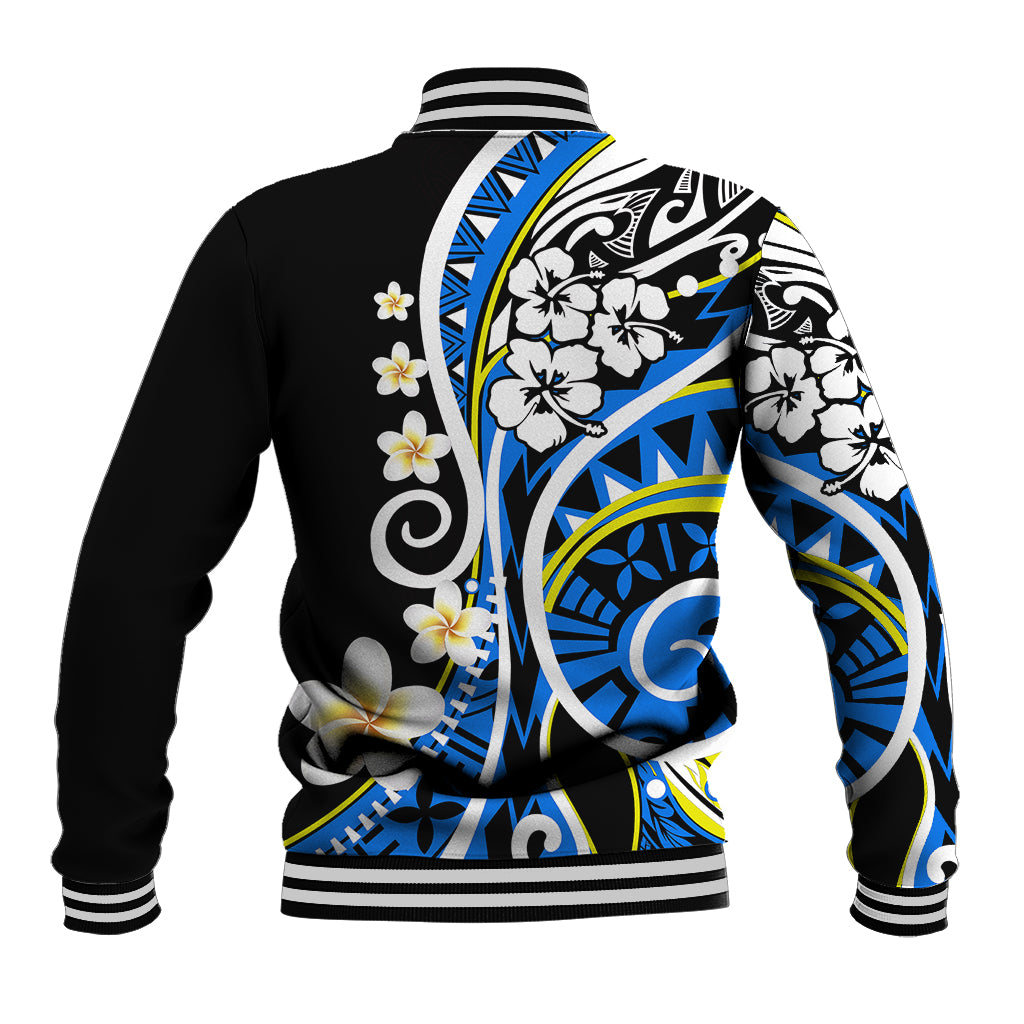 Plumeria Polynesian Baseball Jacket Trending Blue LT6 - Wonder Print Shop