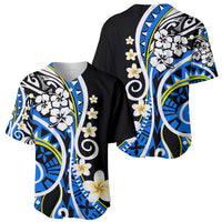 Plumeria Polynesian Baseball Jersey Trending Blue LT6 - Wonder Print Shop