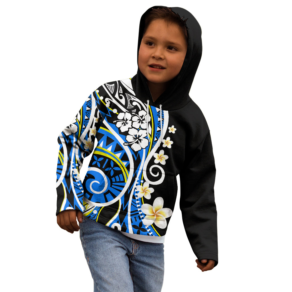 Plumeria Polynesian Kid Hoodie Trending Blue LT6 - Wonder Print Shop