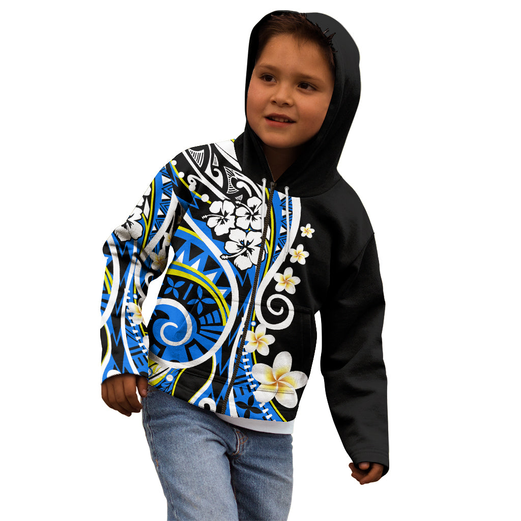 Plumeria Polynesian Kid Hoodie Trending Blue LT6 - Wonder Print Shop