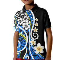 Plumeria Polynesian Kid Polo Shirt Trending Blue LT6 - Wonder Print Shop