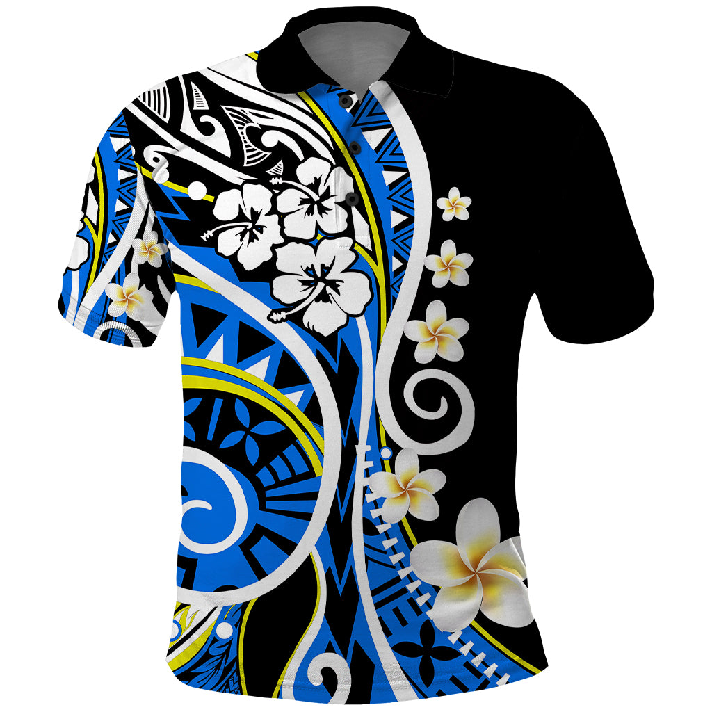 Plumeria Polynesian Polo Shirt Trending Blue LT6 - Wonder Print Shop