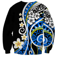 Plumeria Polynesian Sweatshirt Trending Blue LT6 - Wonder Print Shop