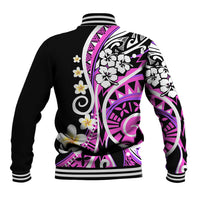 Plumeria Polynesian Baseball Jacket Trending Pink LT6 - Wonder Print Shop