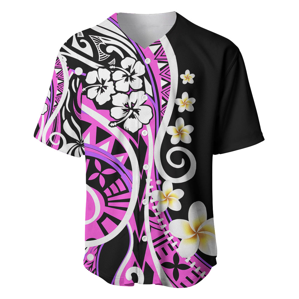 Plumeria Polynesian Baseball Jersey Trending Pink LT6 - Wonder Print Shop