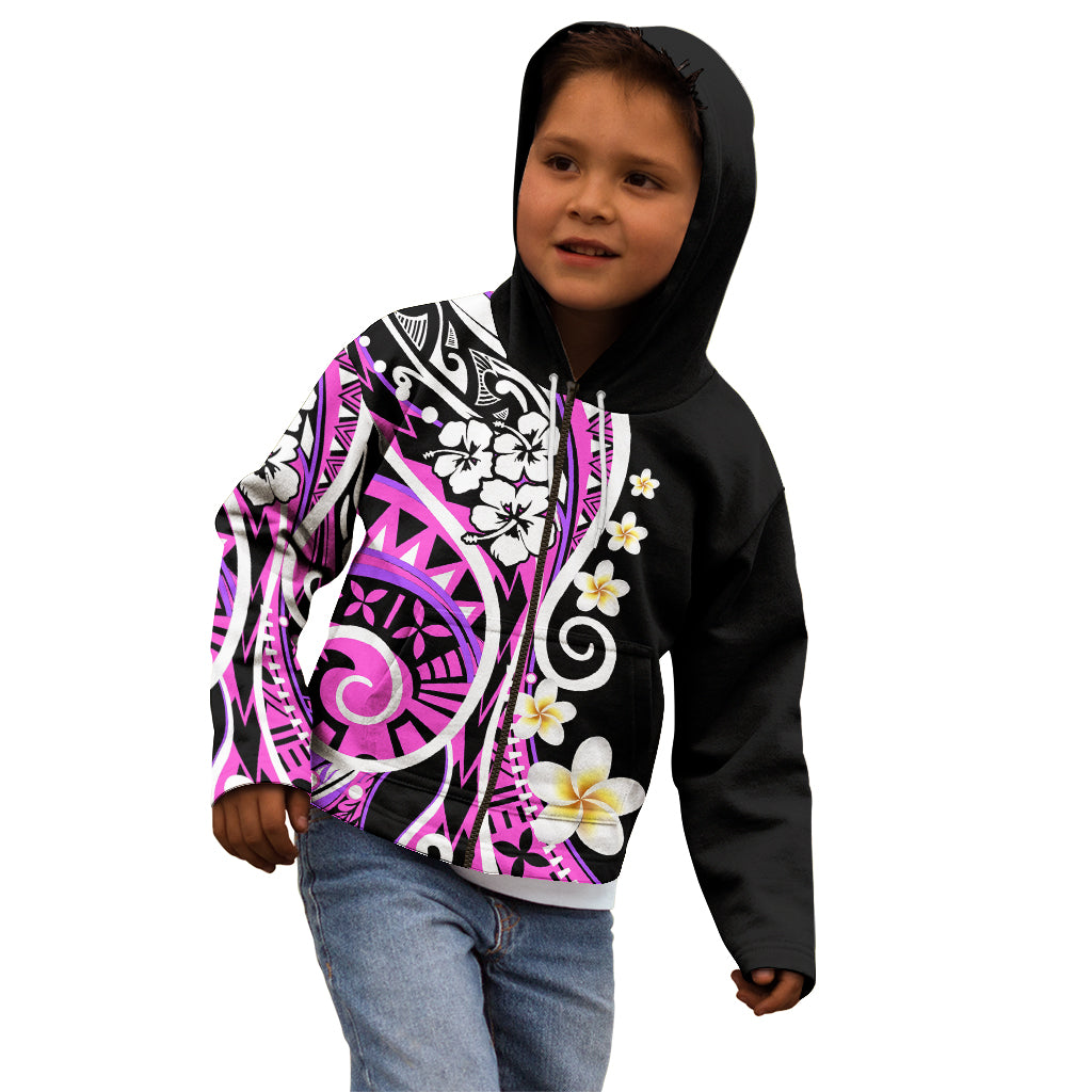 Plumeria Polynesian Kid Hoodie Trending Pink LT6 - Wonder Print Shop