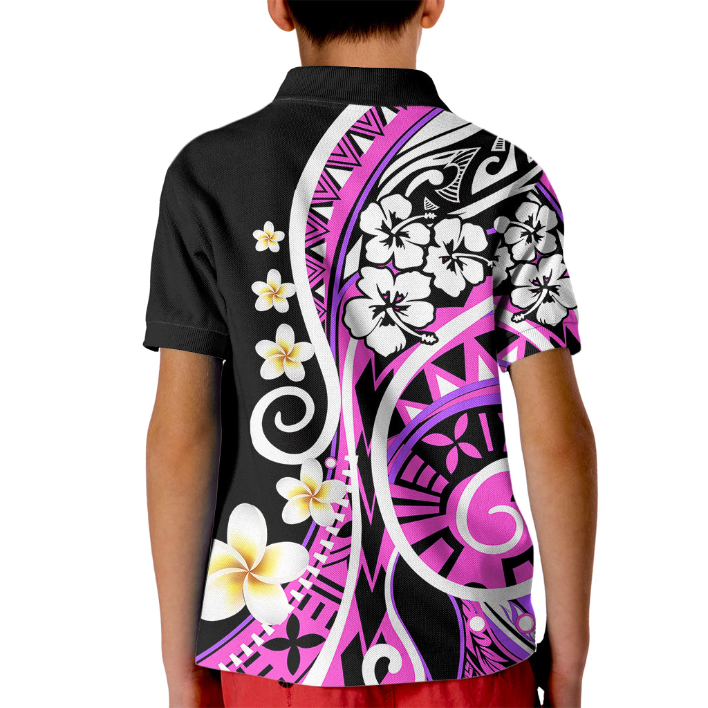 Plumeria Polynesian Kid Polo Shirt Trending Pink LT6 - Wonder Print Shop
