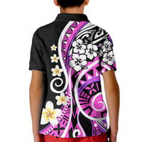 Plumeria Polynesian Kid Polo Shirt Trending Pink LT6 - Wonder Print Shop